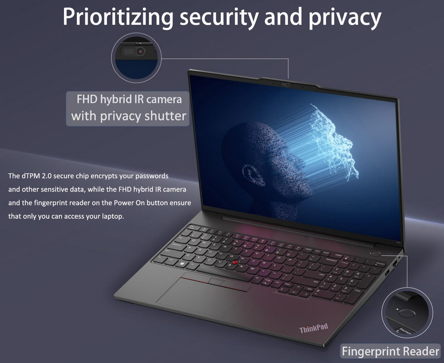 Lenovo ThinkPad E16 Business Laptop (16" FHD+ Display, AMD Ryzen 5 7530U(> Intel i7-1165G7), 16GB RAM, 512GB SSD) Fingerprint, Backlit, 1080p Webcam, WiFi 6, Ethernet, Win 11 Pro w/ Copilot, Black
