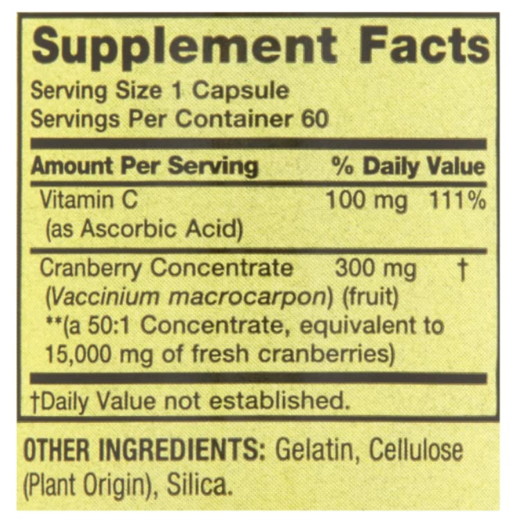 Spring Valley Ultra Triple Strength Cranberry Dietary Supplement, 15,000 mg, 60 count Includes Me Gustas Sticker