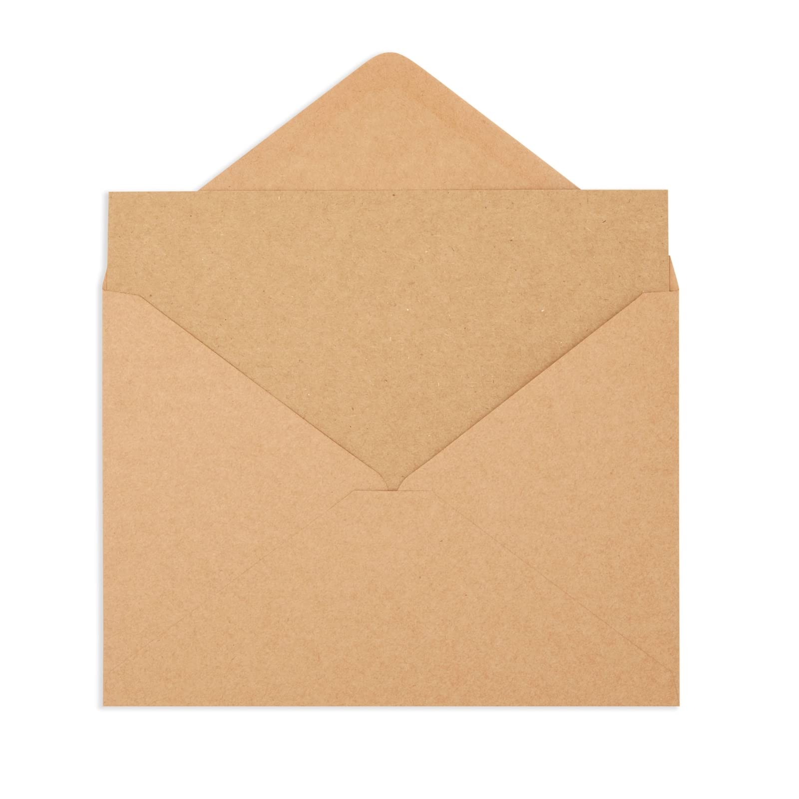 Best Paper Greetings 50 Pack Blank 5x7 Note Cards and Envelopes Set, Brown A7 Notecards for Open When Letters, Birthday, Holidays Greetings