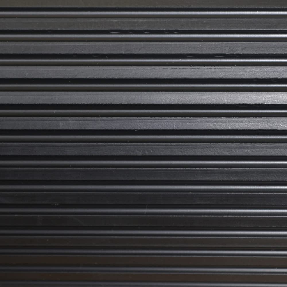 CLIMATEX Indoor/Outdoor Rubber Scraper Mat, 36 in. x 20 ft, Black﻿