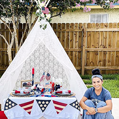 Huge Teepee Tent for Adult Super Large 85 inch Height Luxury Lace - Kids Adult Teepee Beach Tent for Party Outdoor Wedding Teepee Tent, Picnic Tent by Avrsol