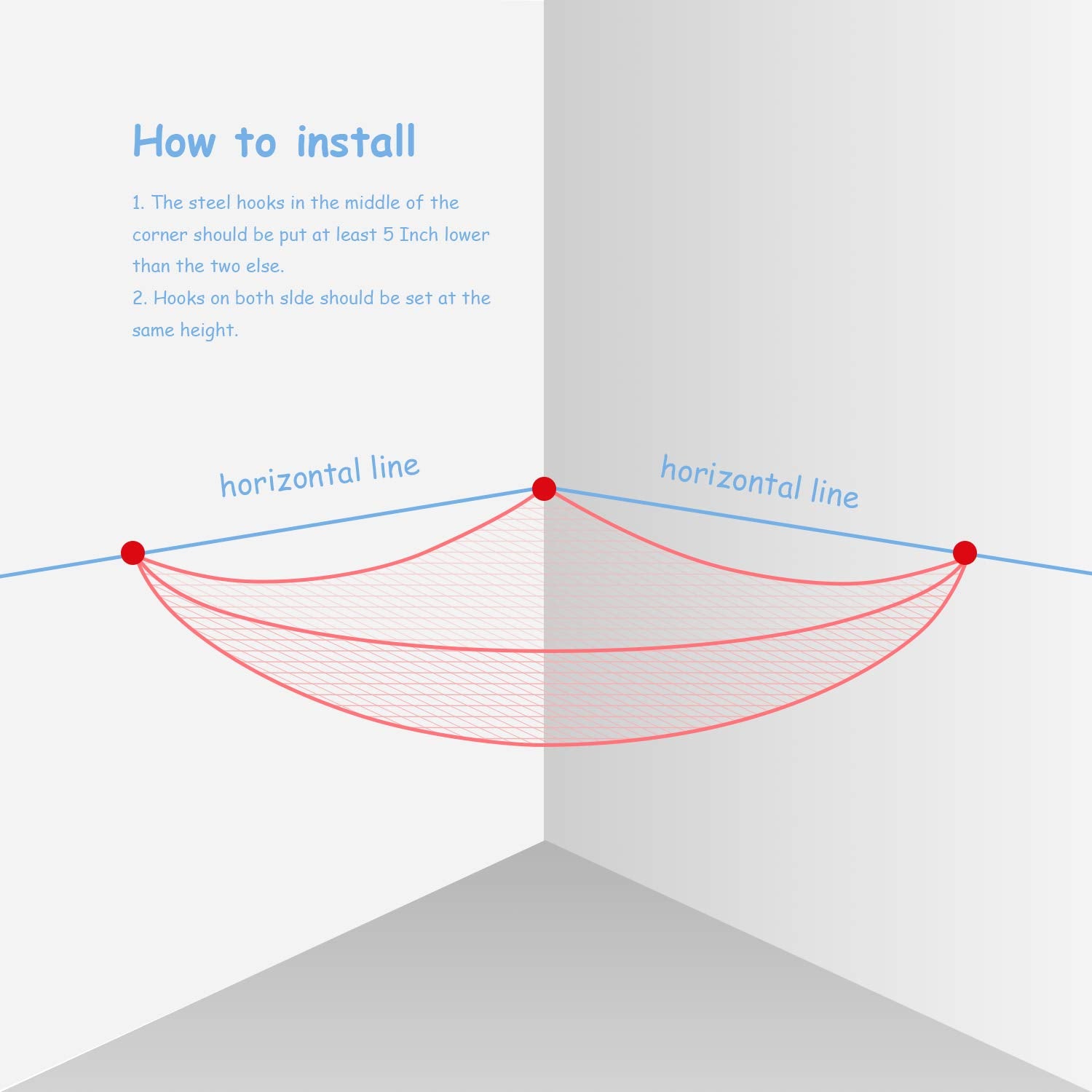 Stuffed Animal Hammock, Toy Hammock Storage Net, LXUNYI Mesh Toy Net Holder Jumbo Wall Corner Giant Baby Kids Children Stuff animals Hammocks Net Organizer for Bedroom (White, 70 inch)