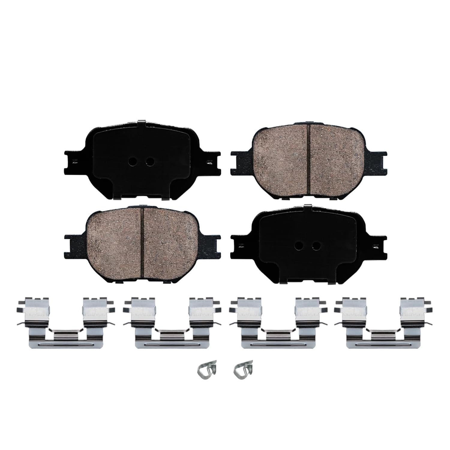 Detroit Axle - Brake Kit for 05-10 Scion tC Drilled & Slotted Brake Rotors 2005 2006 2007 2008 2009 2010 Ceramic Brakes Pads Front and Rear Replacement