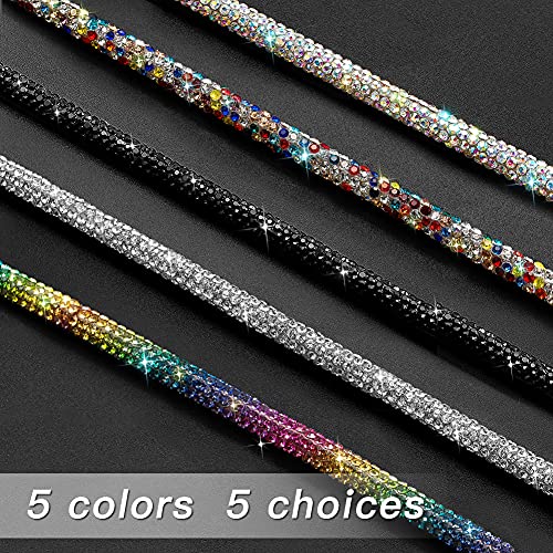 Soleebee Rhinestone Office Lanyard, 31.5'' Bling Neck Lanyard with Metal Clasp & Keyring, Crystal Lanyard for Women, ID Card, Keys Strap （5 Pack）