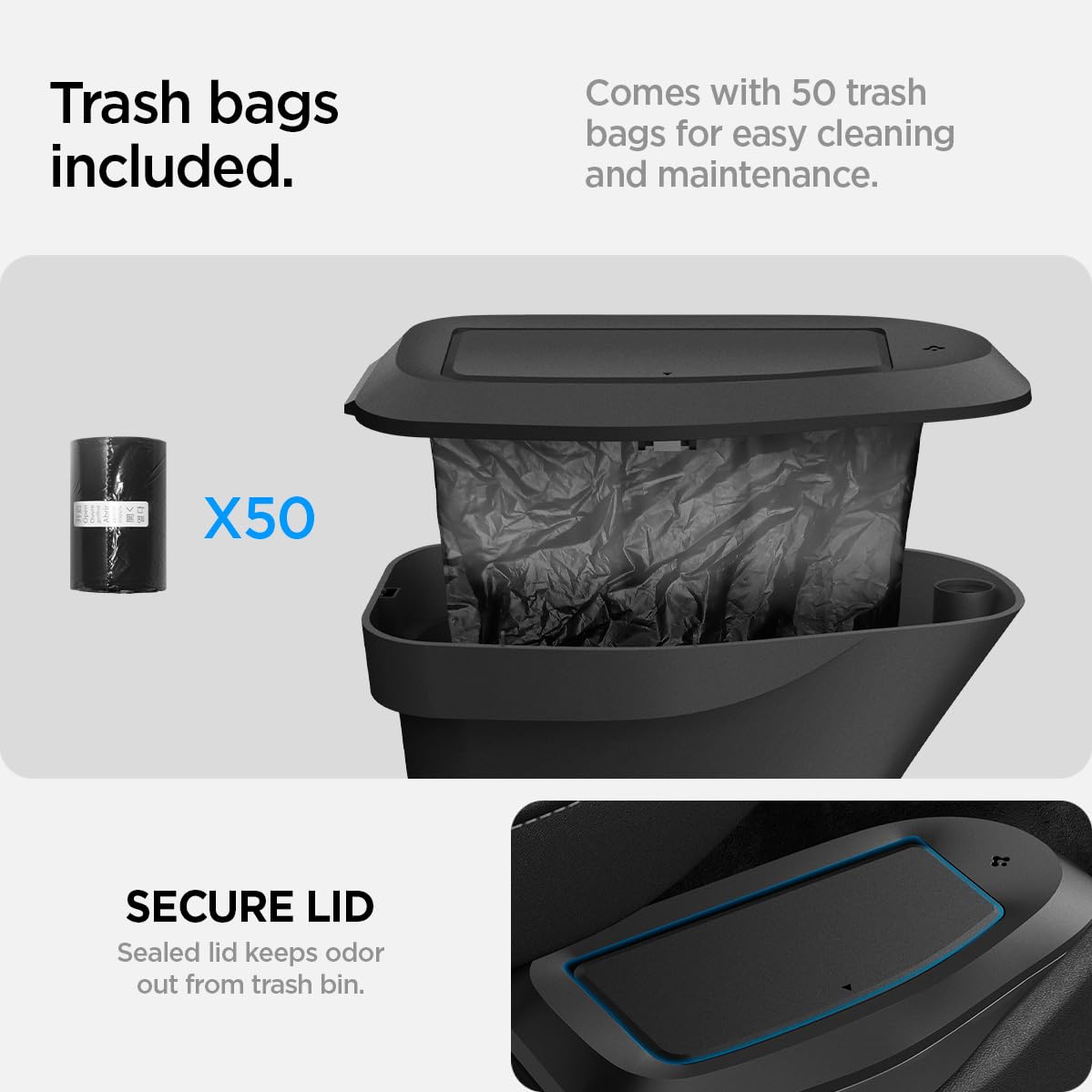 Spigen Driver Side Door Pocket Car Trash Can for Tesla Model 3 Highland (Standard, Premium & Performance 2026/2025/2024)