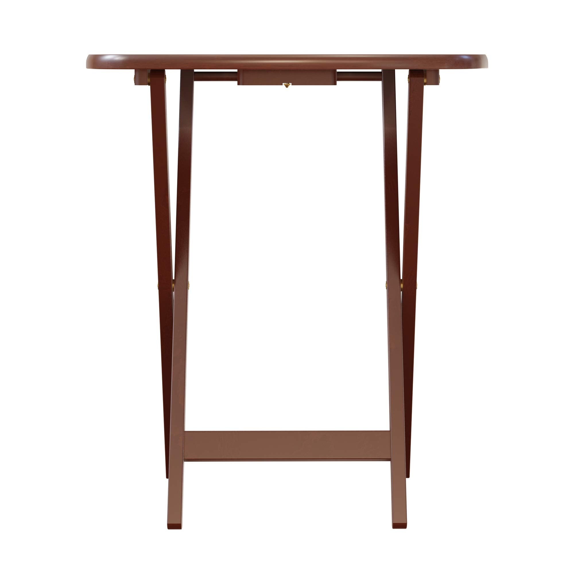 Winsome Lucca Snack Table, 22.83"W x 25.79"H x 15.67"D, Brown,Walnut