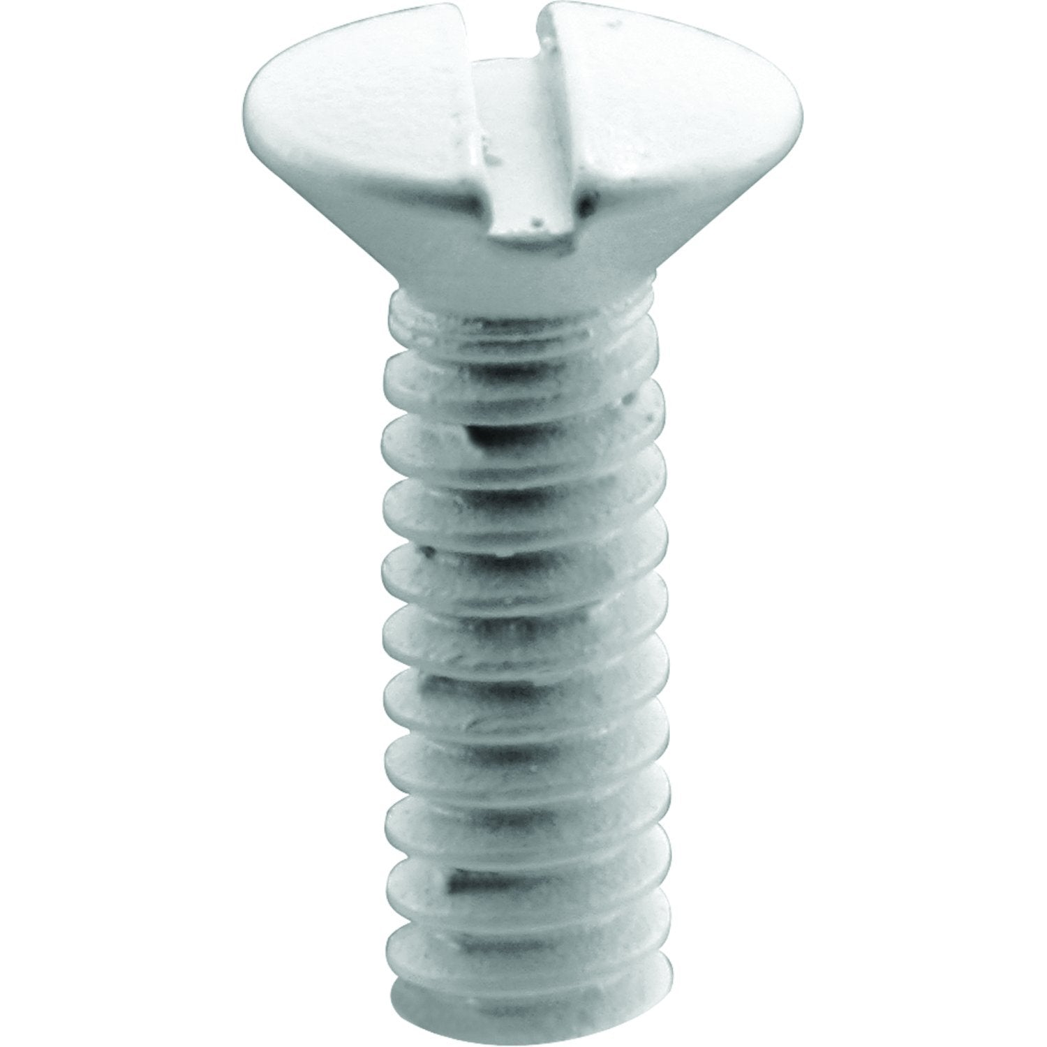 Prime-Line MP9191 Wall Plate Screws, #6-32 x 1/2 In., Steel Construction, White, Oval (100 Pack)