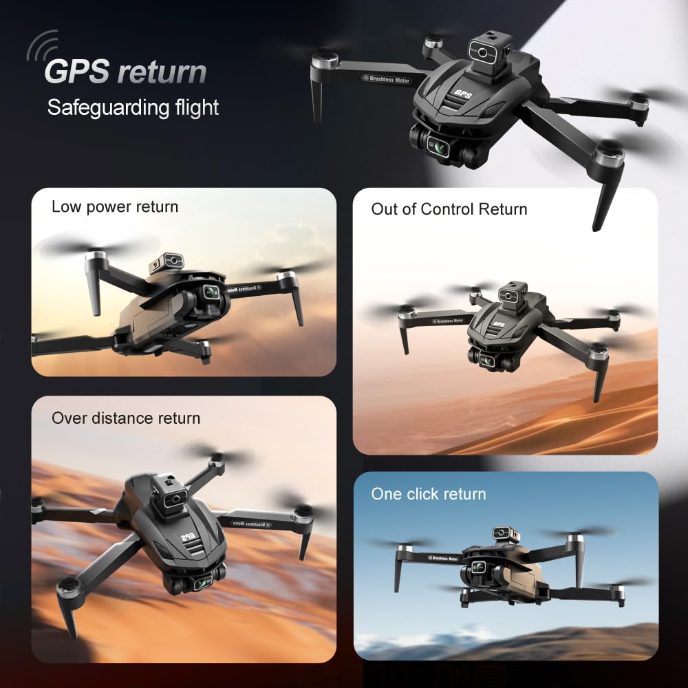 AOTULIGHT V168 Pro GPS Drones with Camera 4K HDR Videos,90 Mins Flight Time with 3 Batteries,230g Palm-Sized Mini Drone for Beginner &Adults, Smart Return, Follow Me, Circle Fly, Tap Fly, 5GHz WiFi Transmission