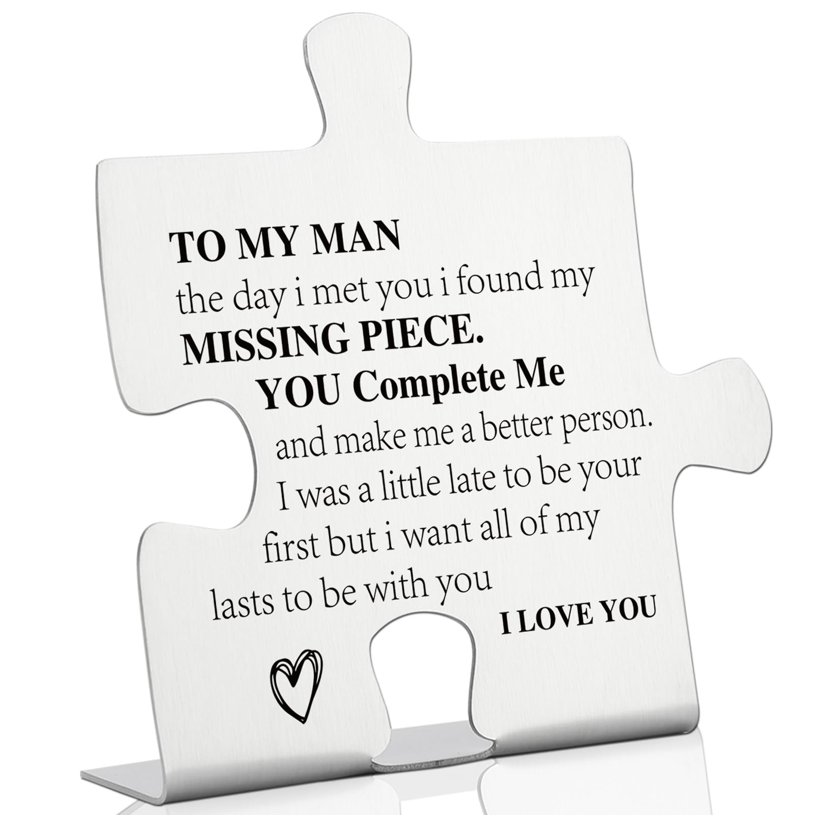 To My Men Gift, Valentines Anniversary Birthday Gifts for Him Fiance Husband, Boyfriend, Groom Engagement Wedding Holiday Father's Day Gift for Home Office Bar Cubicle Desk Table Shelf Sign Decor