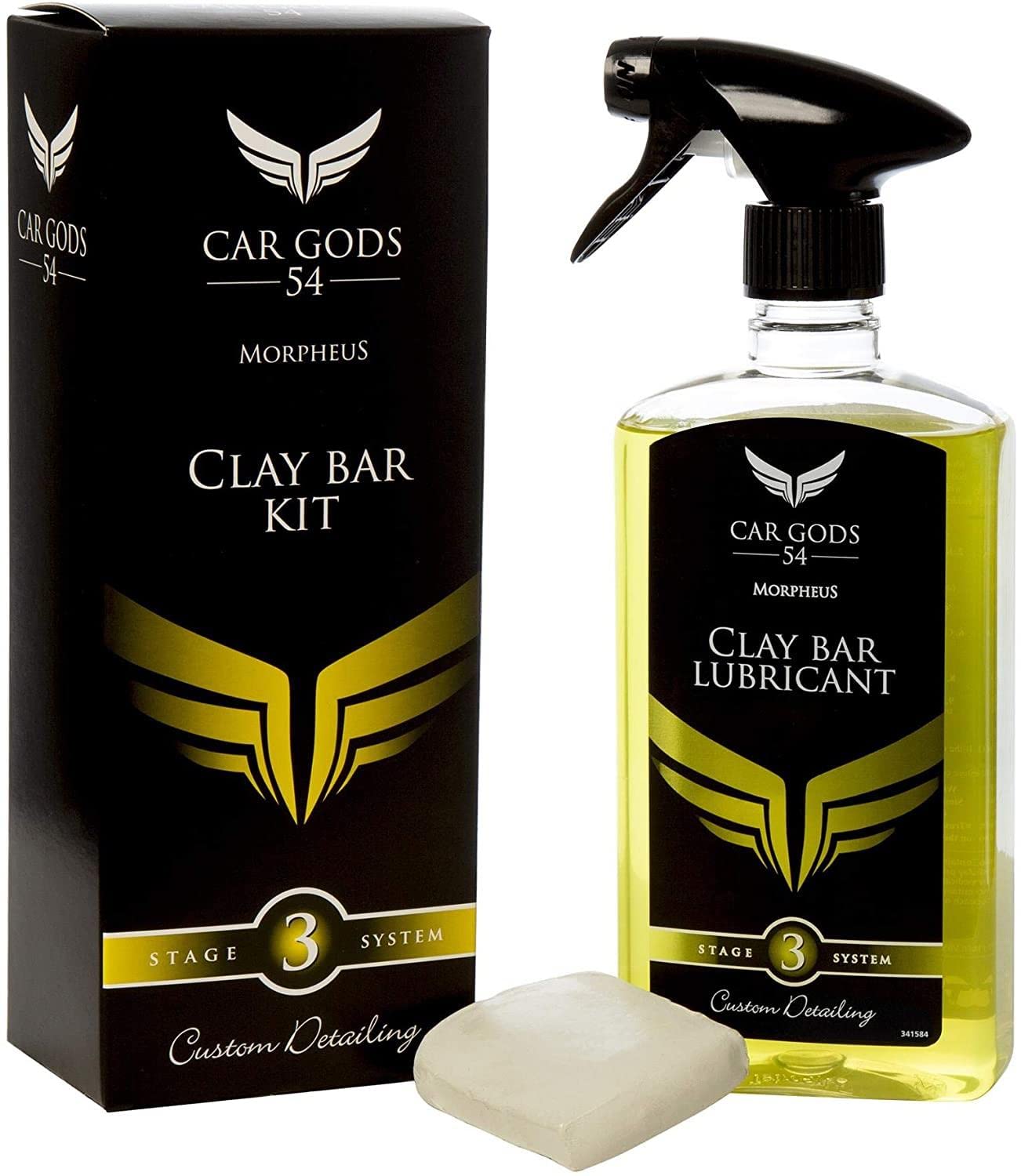 Car Gods Clay Bar & Lubricant Spray - Complete Detailing Kit, 17fl Oz