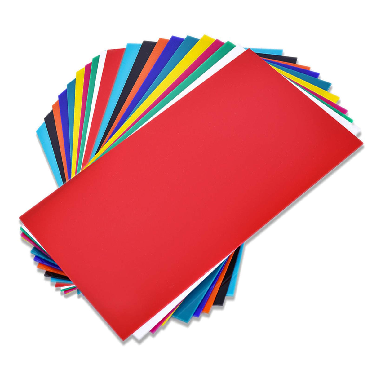 XLNT TECH 20 Pieces & 10 Colors Cast Acrylic Sheets 12" x 20" x 0.118" Opaque (no-Transparent) Plastic Sheet for Crafts, Signs, DIY Projects.