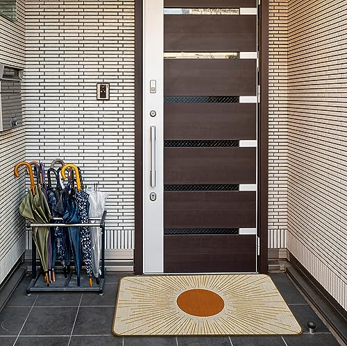 Qvapt Boho Door Mat,Boho Door Mats Doormats,Modern Western Howdy Non-Slip Door Mat Indoor Outdoor Entrance,Outdoor Door Mats for Home Eentrance,(17x30inch)