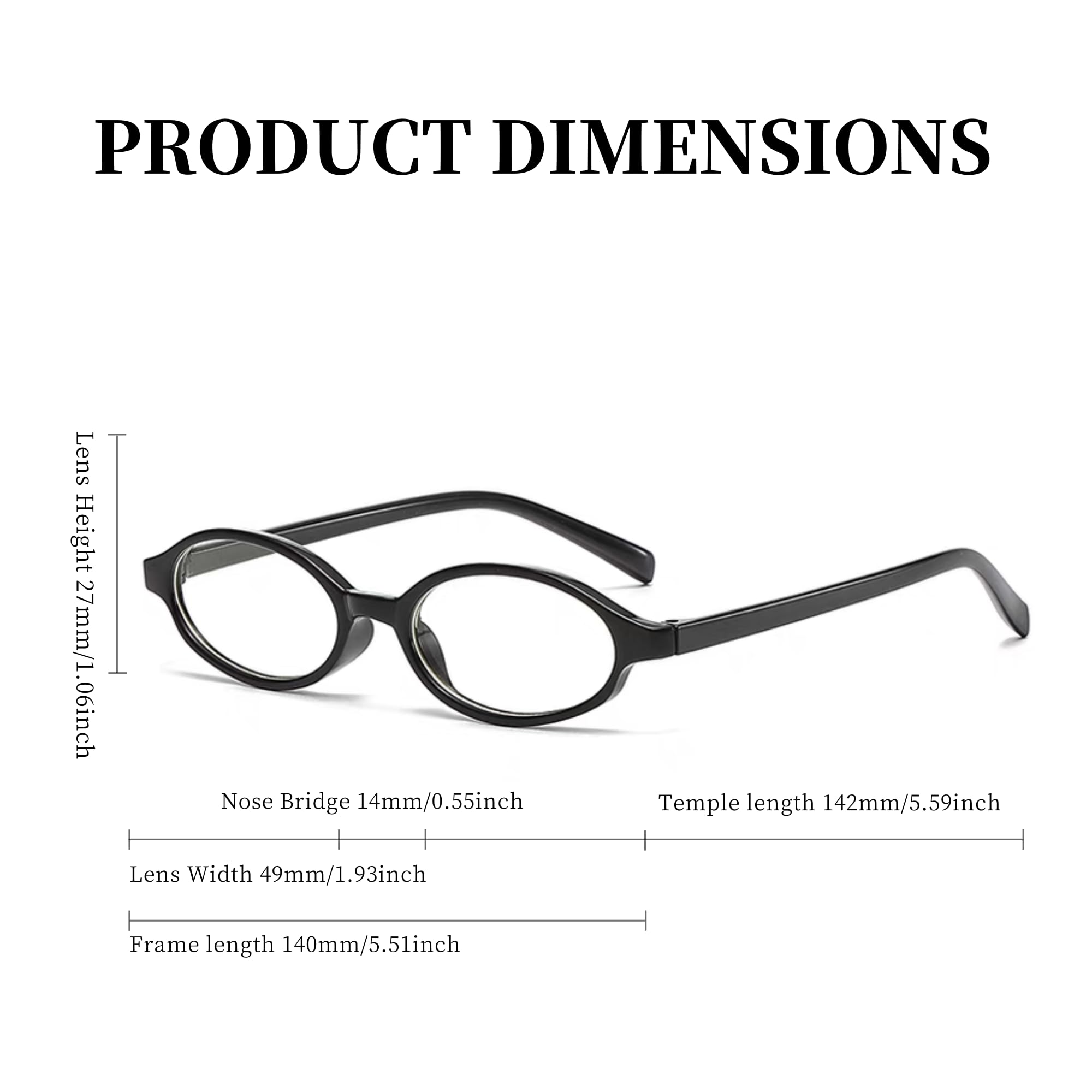 BOBUXLIIN Oval Fake Glasses Fashion Non Prescription Clear Glasses for Women Y2k Frame Trendy Accessories