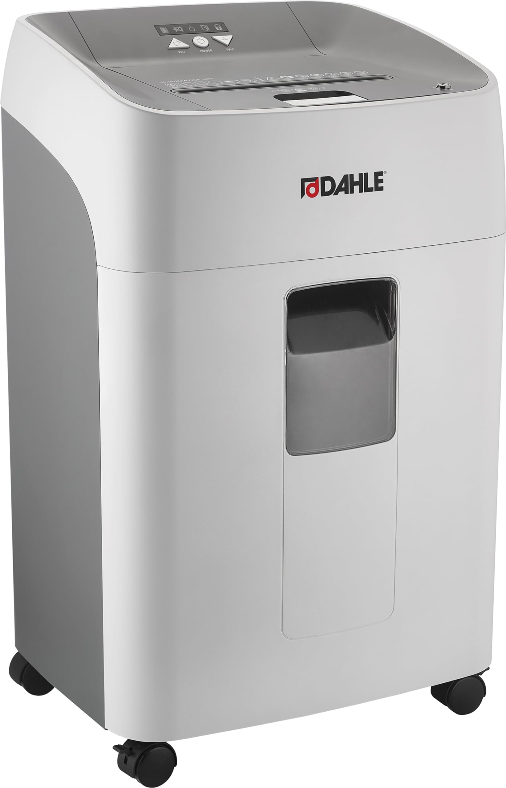 Dahle ShredMATIC SM 300 Auto-Feed Paper Shredder, 300 Sheet Locking bin, Oil-Free, Jam Protection, Security Level P-4, 3-5 Users