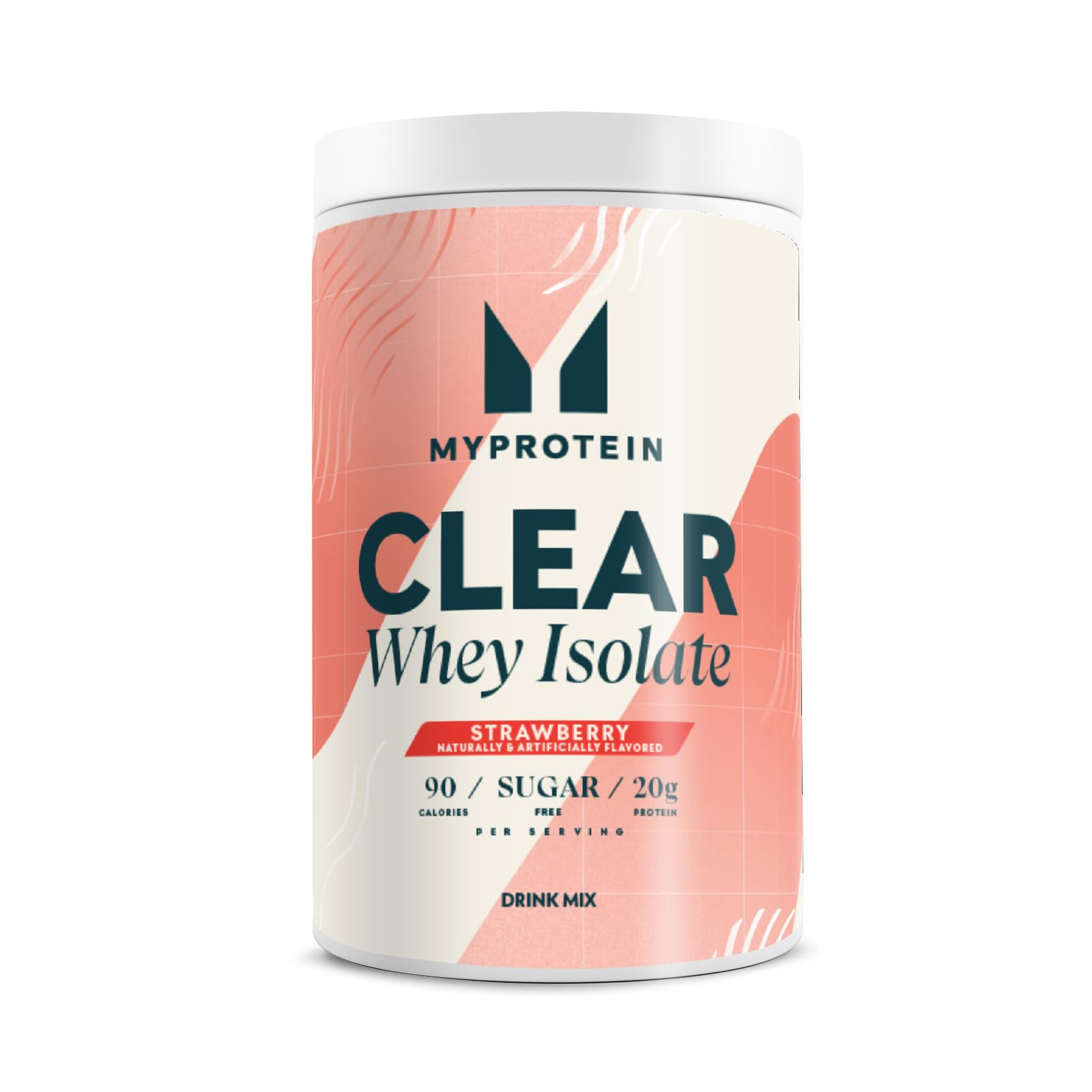 Myprotein Clear Whey Isolate Protein Powder, 1.1 Lb (20 Servings) Strawberry, 20g Protein per Serving, Naturally Flavored Drink Mix