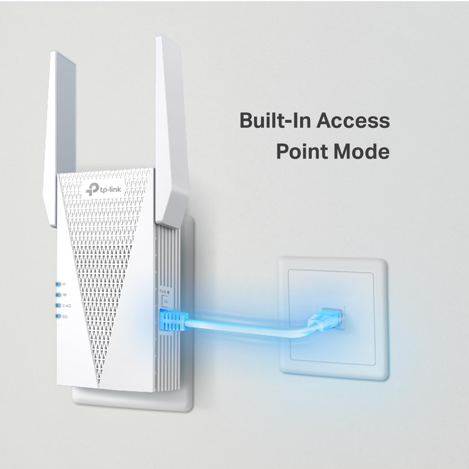 TP-Link AX1800 WiFi 6 Range Extender with Ethernet Port | Internet Signal Booster for Home | Dual-Band Wireless Repeater Amplifier | Access Point Mode | APP Setup | OneMesh Compatible (RE615X)