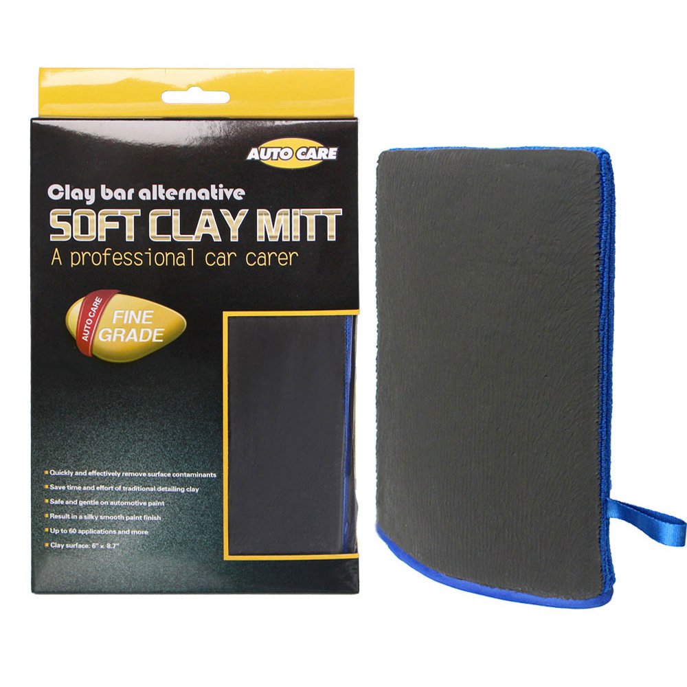 Clay Mitt, AutoCare Fine Grade Clay Bar Mitt Surface Prep Mitt Finish Clay Bar Mitt Wash Mitt Clay Eraser Mitt for Car Detailing Clay Bar Alternative Novel Detailing Tool & Kit, Creative Gift-1 Pack