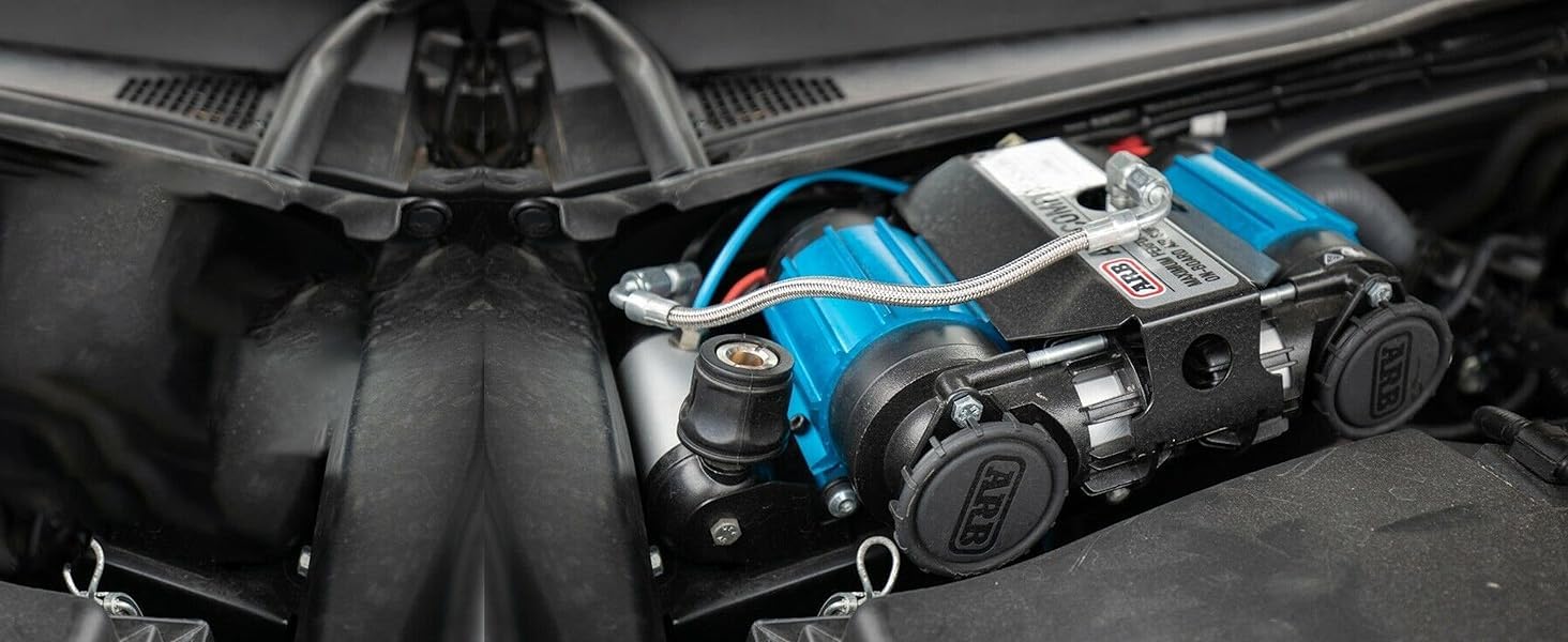 ARB 171503 Air Compressor Manifold Kit for Easy Installation of Two Air Lockers Solenoids on ARB CKMTA12 Air Compressor, Plug and Play Air Hose Kit for Tire Inflation