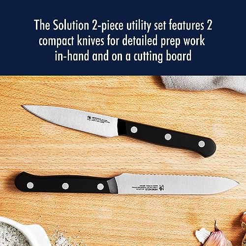 HENCKELS Solution Razor-Sharp 2-Piece Utility Knife Set, German Engineered Knife Informed by over 100 Years of Mastery, Stainless Steel