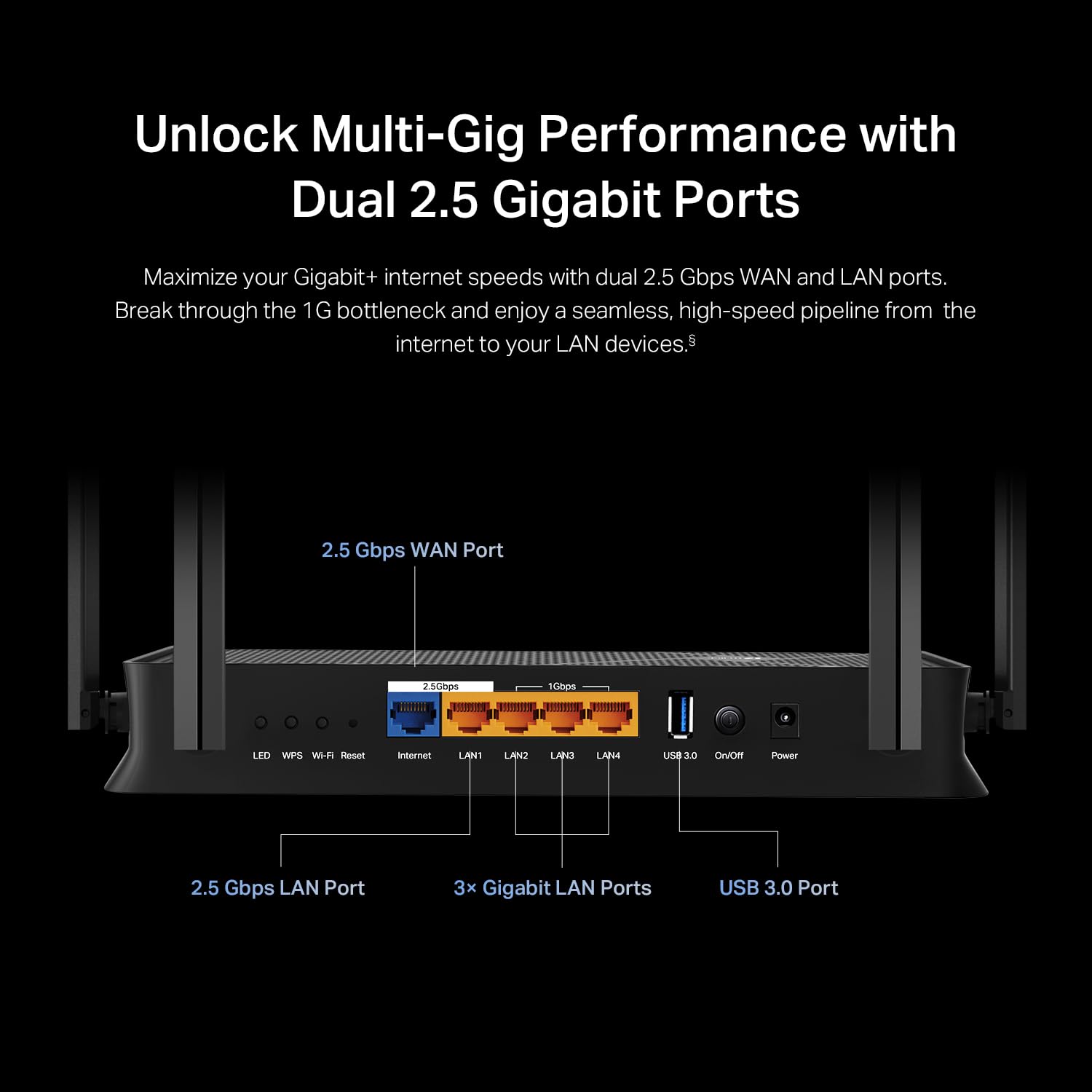 TP-Link Dual-Band BE3600 Wi-Fi 7 Router Archer BE230 | 4-Stream 3.6 Gbps | 2×2.5G + 3×1G Ports, USB 3.0, 2.0 GHz Quad Core, 4 Antennas | VPN Clients & Server | EasyMesh, HomeShield, MLO, Private IOT