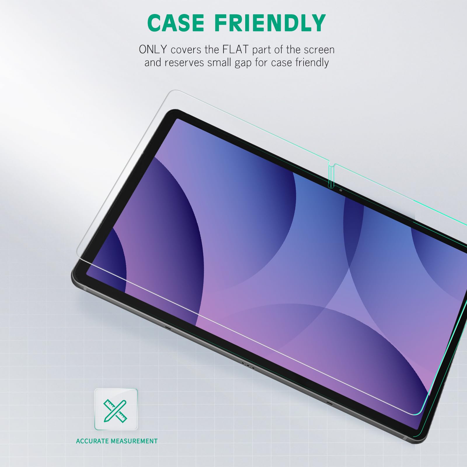 apiker [2-Pack] Screen Protector for Samsung Galaxy Tab S10 Plus/S9 Plus/S9 FE Plus/S7 FE 5G/S8 Plus 12.4 inch, 9H Tempered Glass for Galaxy Tab S10+/S9+/S9 FE+/S7 FE