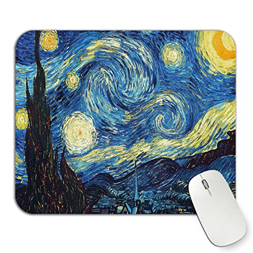 ToLuLu Square Mouse Pads, Personalized PU Leather Mouse Mat, Waterproof Ultra Smooth Mousepads, Non-Slip Suede Base Mouse Pads for Wireless Mouse Gaming Office Laptop Computer PC, Abstract Starry Sky