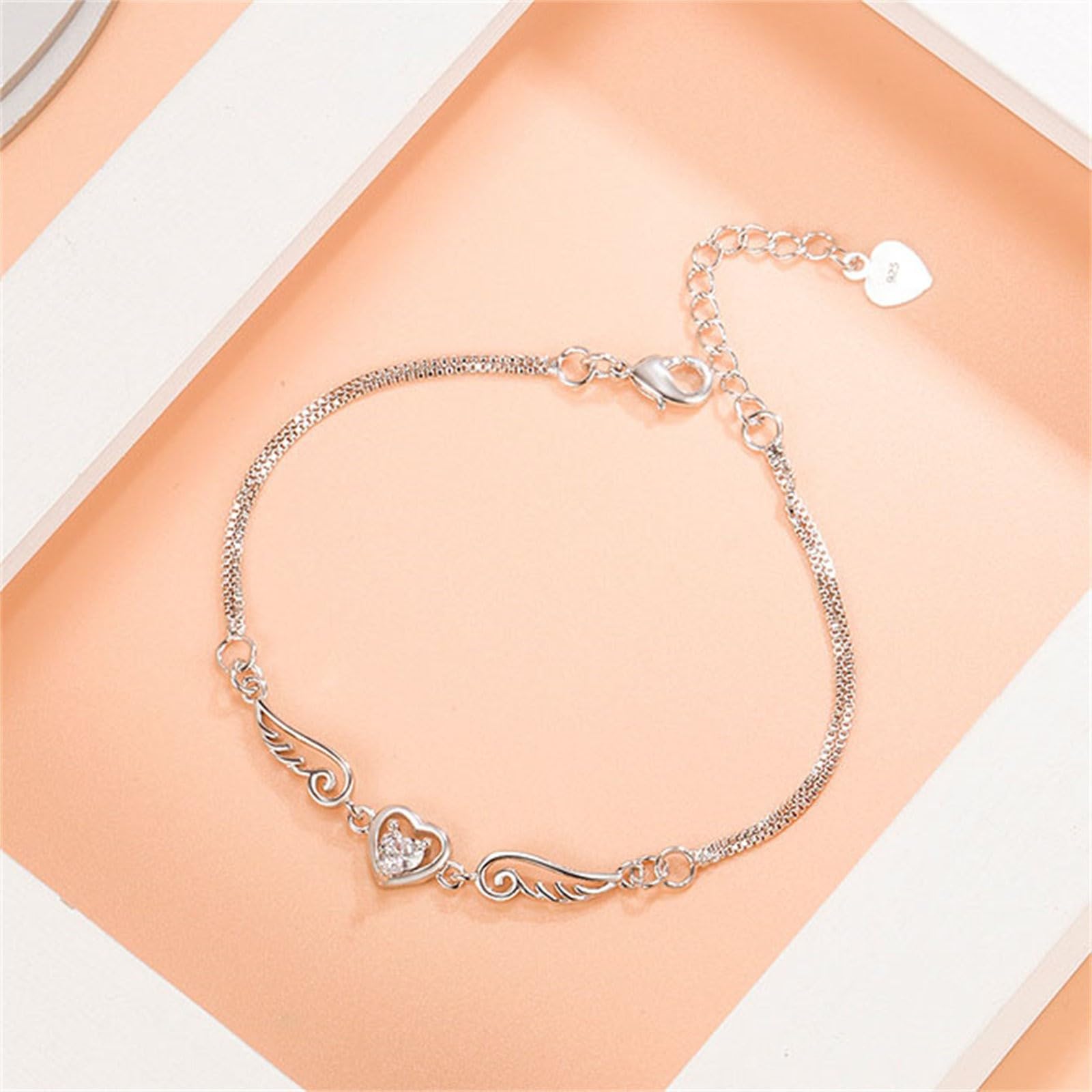 Sales+Clearance+Today+Deals+Prime 925 Sterling Silver Bracelet Simple Adjustable Bangle Bracelets Valentines Day Gifts for Kids Wedding Gifts for Wife Girlfriend Valentines Day Wedding Anniversary