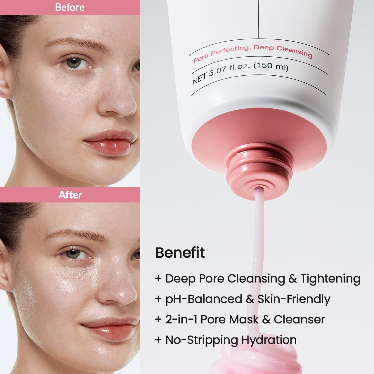 BIODANCE Collagen Mask To Foam Cleanser, 2-in-1 Pore Care and Hydrating Foaming Facial Cleanser for Sensitive Skin, Gentle Face Wash, Korean Skin Careㅣ5.07 fl. oz. (150 ml)