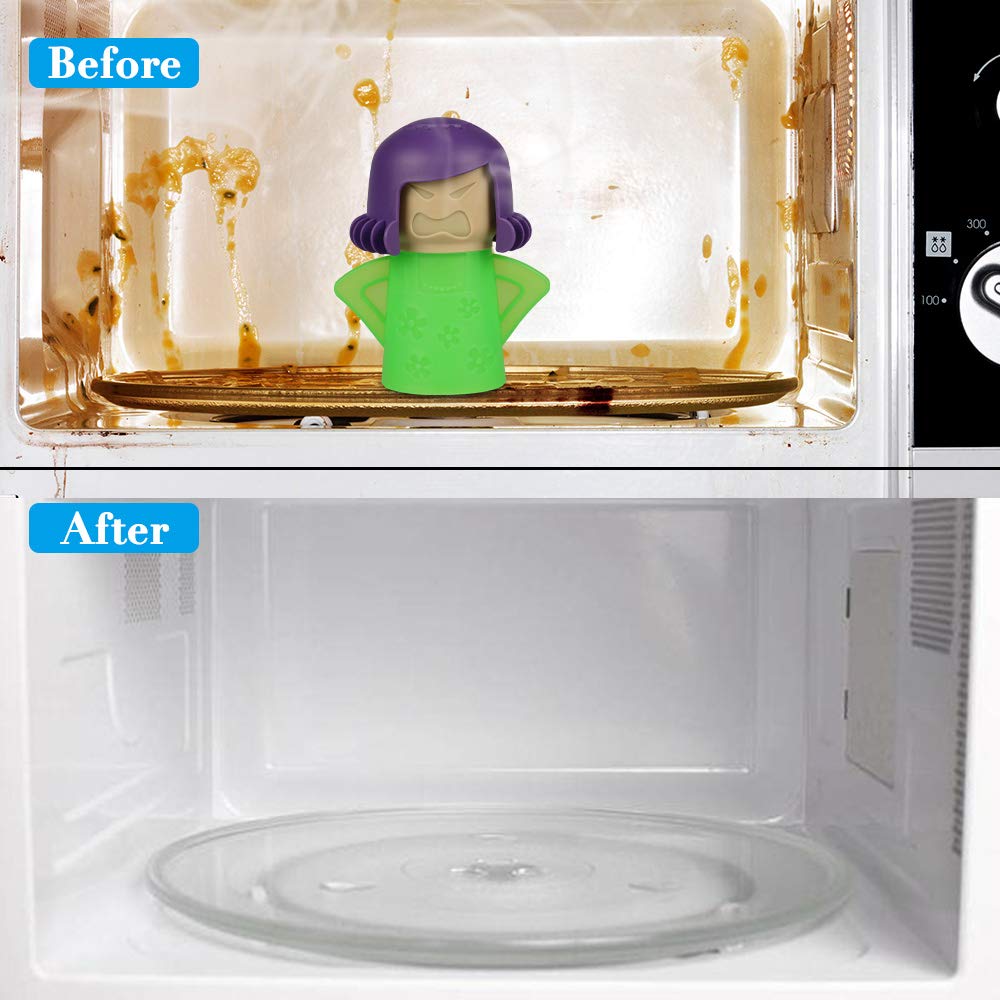 TOPIST Angry Mama Microwave Cleaner Angry Mom Microwave Oven Steam Cleaner and Disinfects With Vinegar and Water for Kitchens, Steamer Cleaning Equipment Cleans the Crud in Minutes (Green)