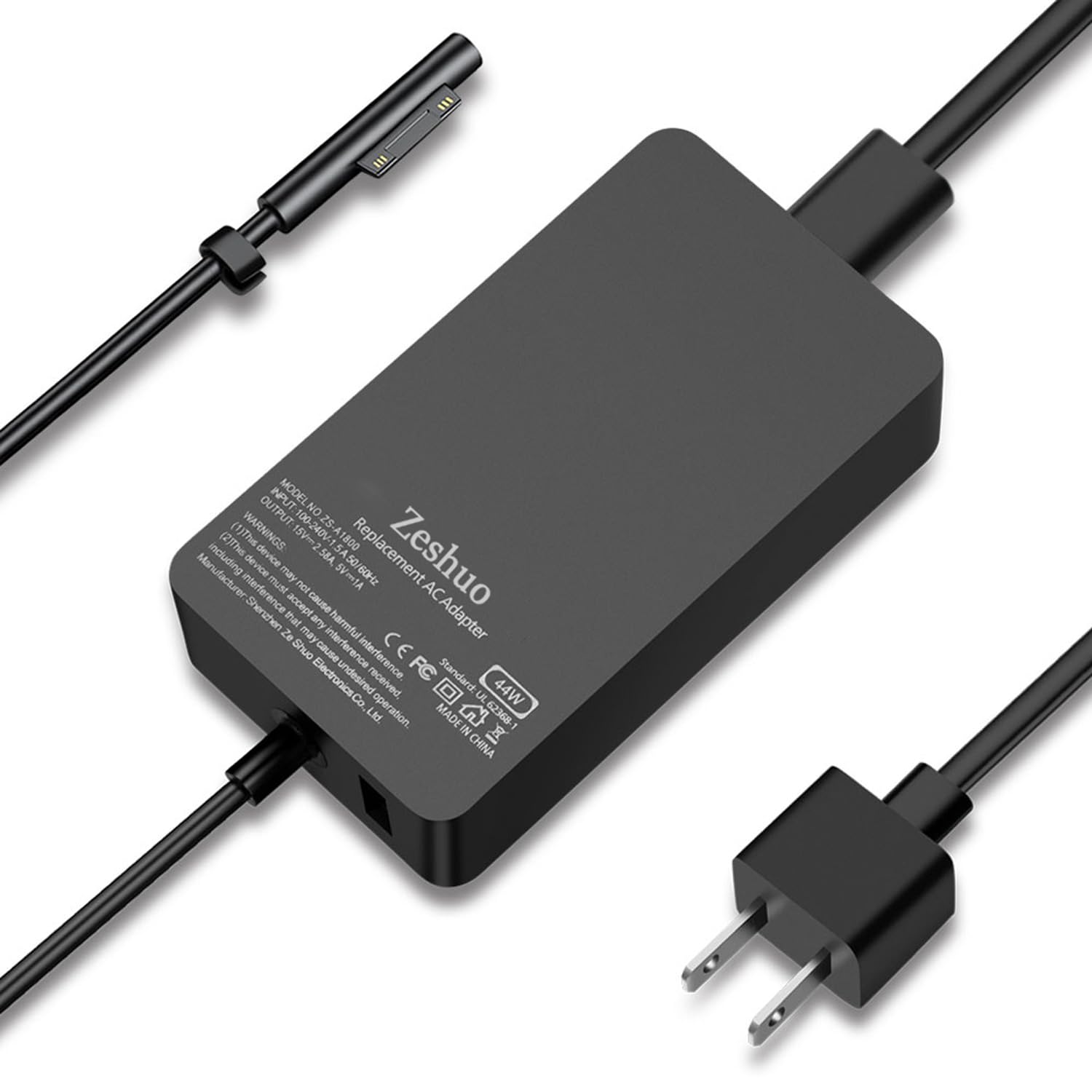 Zeshuo Battery Charger 44W Surface Power Supply AC Adapter Compatible with Microsoft Surface Pro 3/4/5/6/7/8/X, Surface Laptop 1/2, Surface Go 1/2, Surface Book, Surface Laptop Go