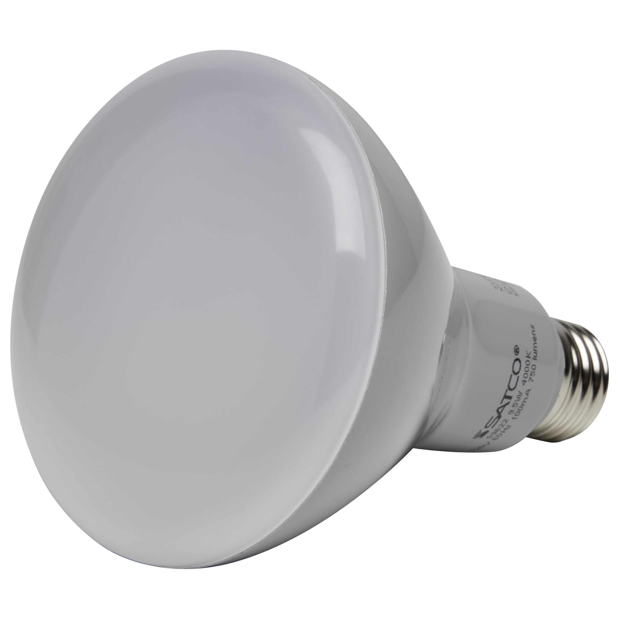 Satco S9621 9.5 Watt; BR30 LED; 105 deg. Beam Angle; 3000K; Medium Base; 120 Volt; Dimmable 6 Bulbs