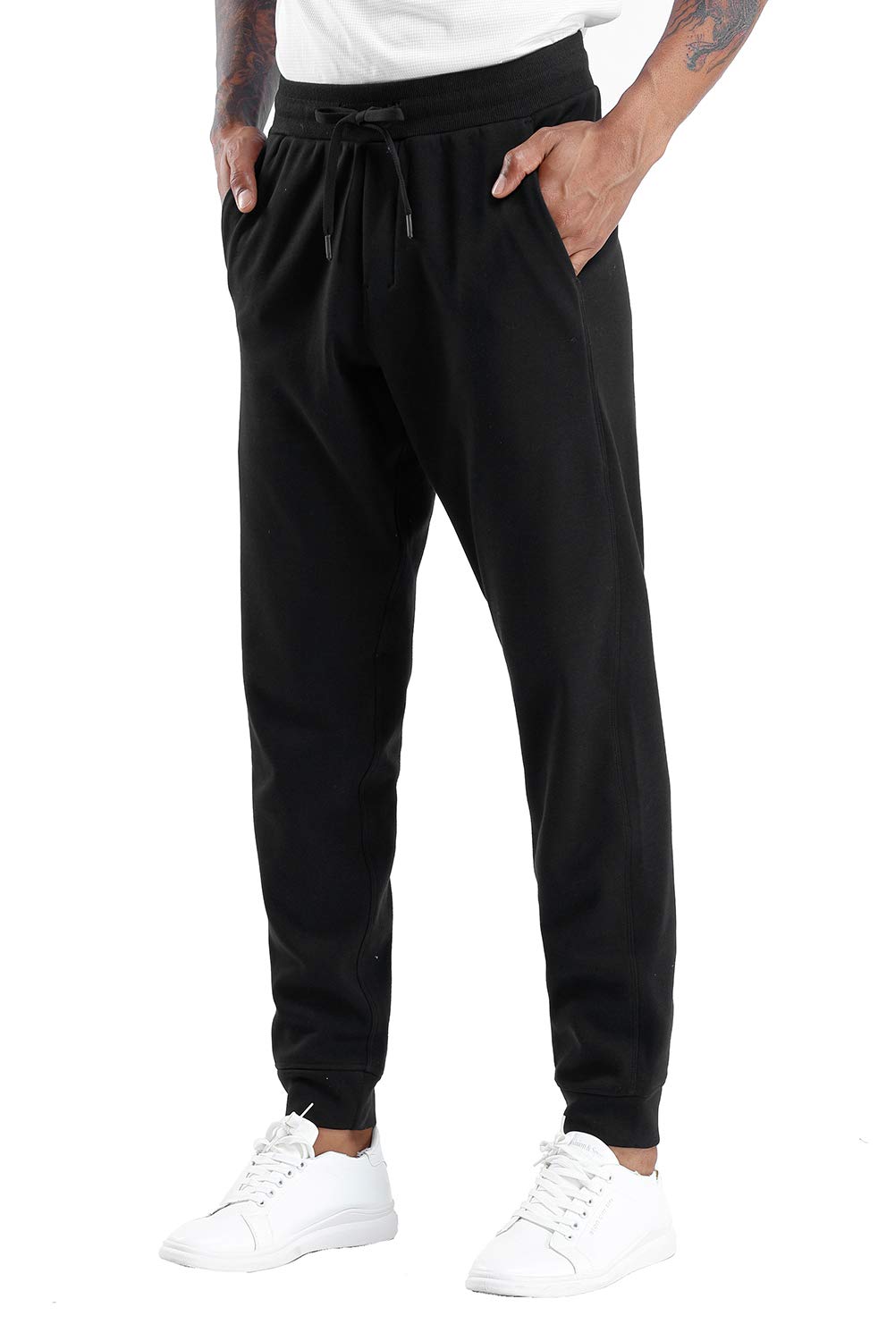 THE GYM PEOPLE Men's Fleece Joggers Pants with Deep Pockets Athletic Loose-fit Sweatpants for Workout, Running, Training