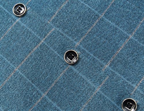 Cloudstyle Men's Suit Plaid Modern Fit 3-Piece Suit Center Vent Blazer Jacket Tux Vest & Trousers Blue