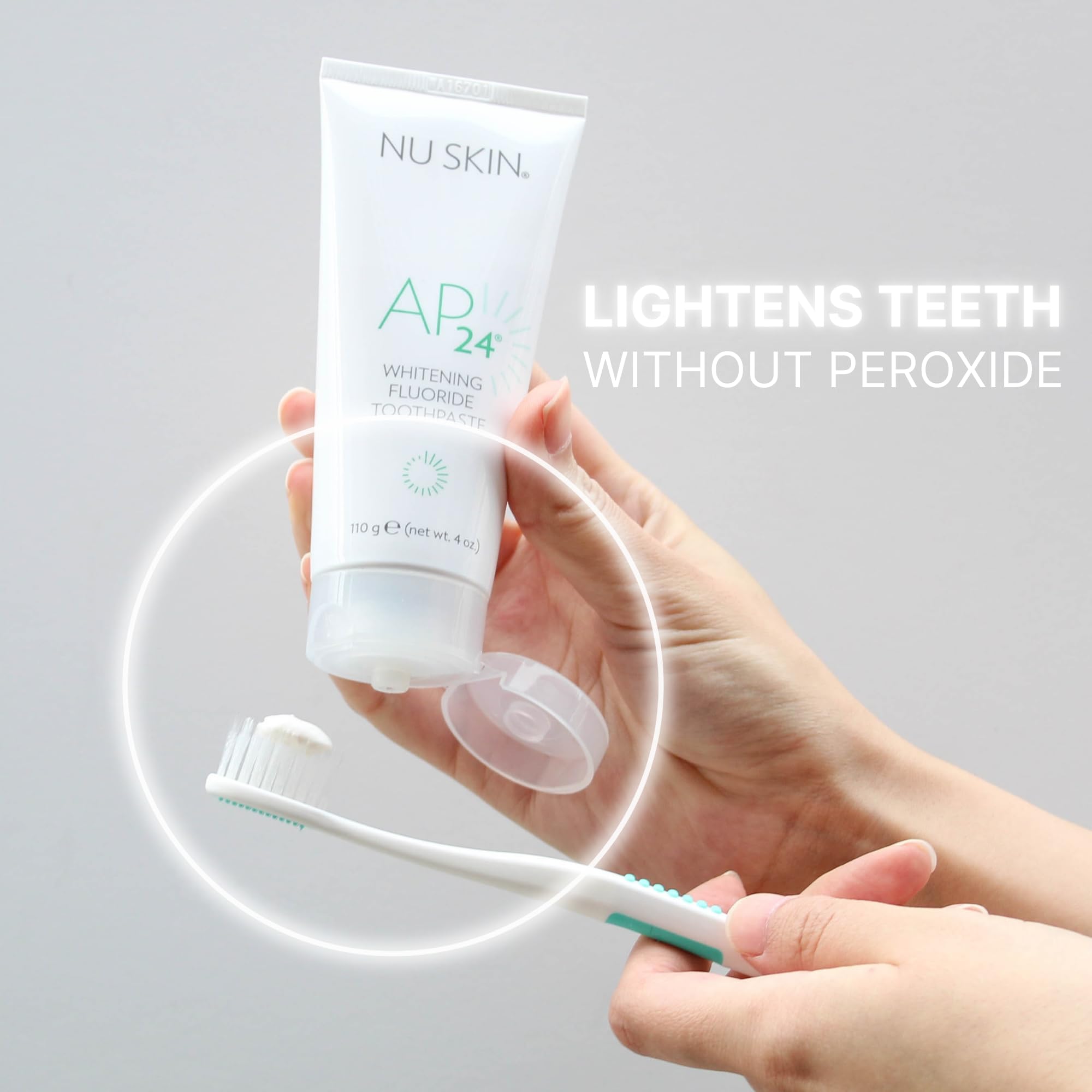 Nu Skin AP 24 Whitening Fluoride Toothpaste | 4oz | Brightens and Whitens Teeth | Helps Prevent Dental Cavities | Gentle Vanilla Mint Formula (1 Pack, Flouride)