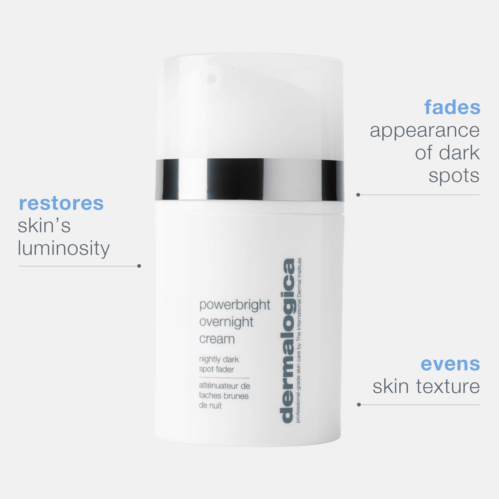 Dermalogica PowerBright Overnight Cream, Face Moisturizer for Night Time, Restore Skin and Fade Dark Spot, 1.7 fl oz