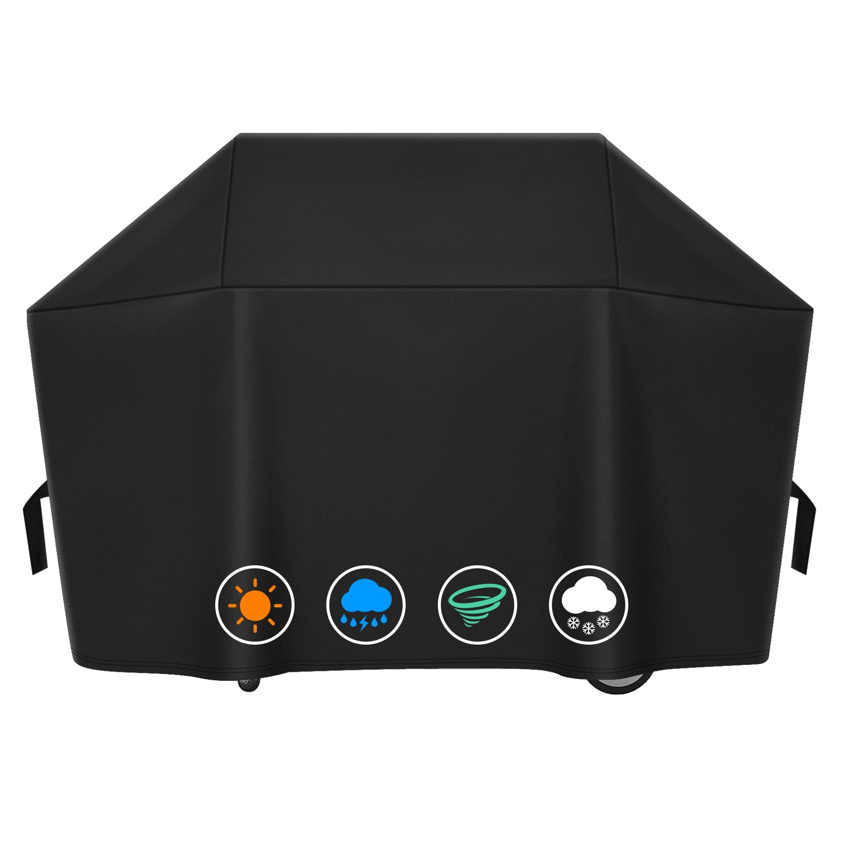 Heavy Duty 600D Polyester Cover Compatible with Napoleon 61665 PRO 665 Grill, Water Resistant Outdoor BBQ Cover, Weather Protection, Black