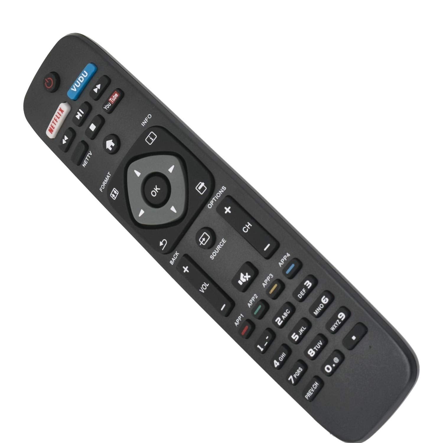 New Replaced Remote fit for Philips Smart TV NH500U NH500UW NH503UP 55PFL5602 50PFL5602 43PFL5602 75PFL6601 32PFL4902 40PFL4901 43PFL4901 43PFL4902 50PFL4901 50PFL5601 50PFL5602/F7 43PFL4902 65PFL5602