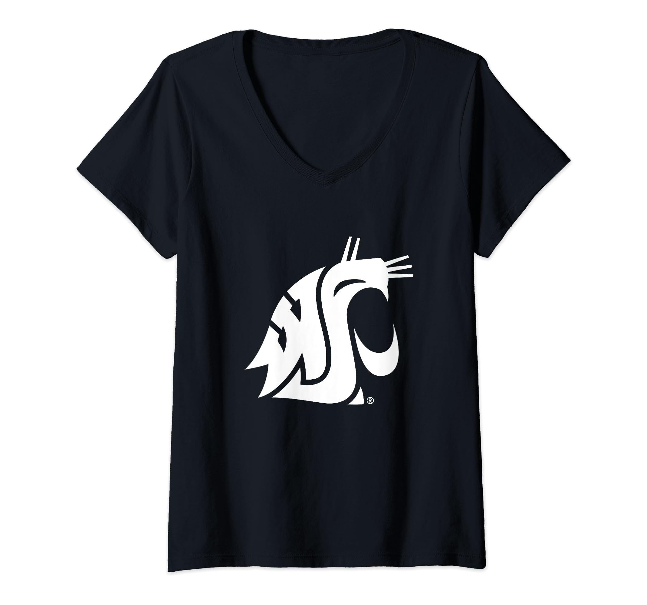 Womens Washington State Cougars Icon Officially Licensed V-Neck T-Shirt