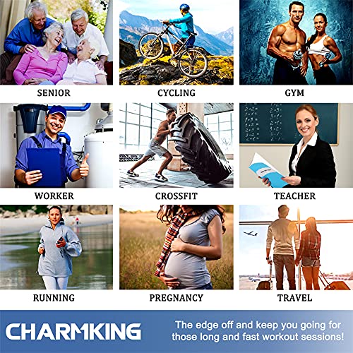 CHARMKING Compression Socks for Women & Men Circulation (3 Pairs) 15-20 mmHg is Best Athletic for Running, Flight Travel, Support, Cycling, Pregnant - Boost Performance, Durability (S/M, Nude)