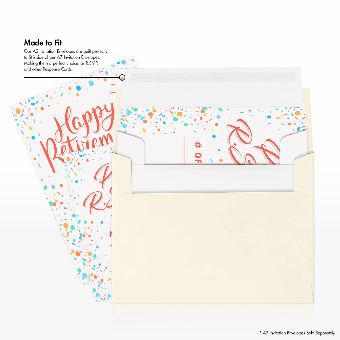 LUXPaper A2 Invitation Envelopes | 4 3/8" x 5 3/4" | Bright White | 24lb. Text | 1,000 Qty