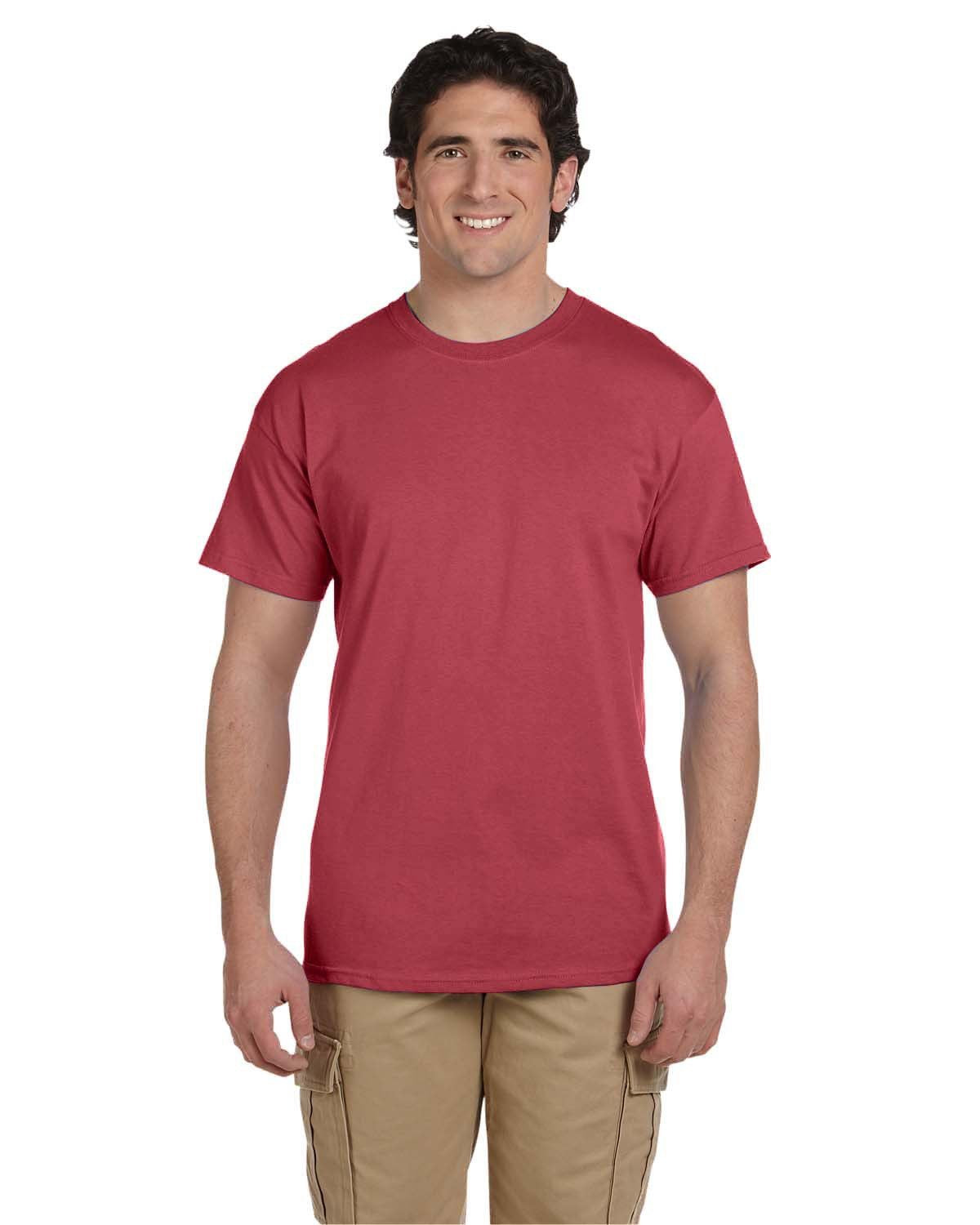 Fruit of the Loom Men's Short Sleeve Crew Tee, XX-Large - Crimson