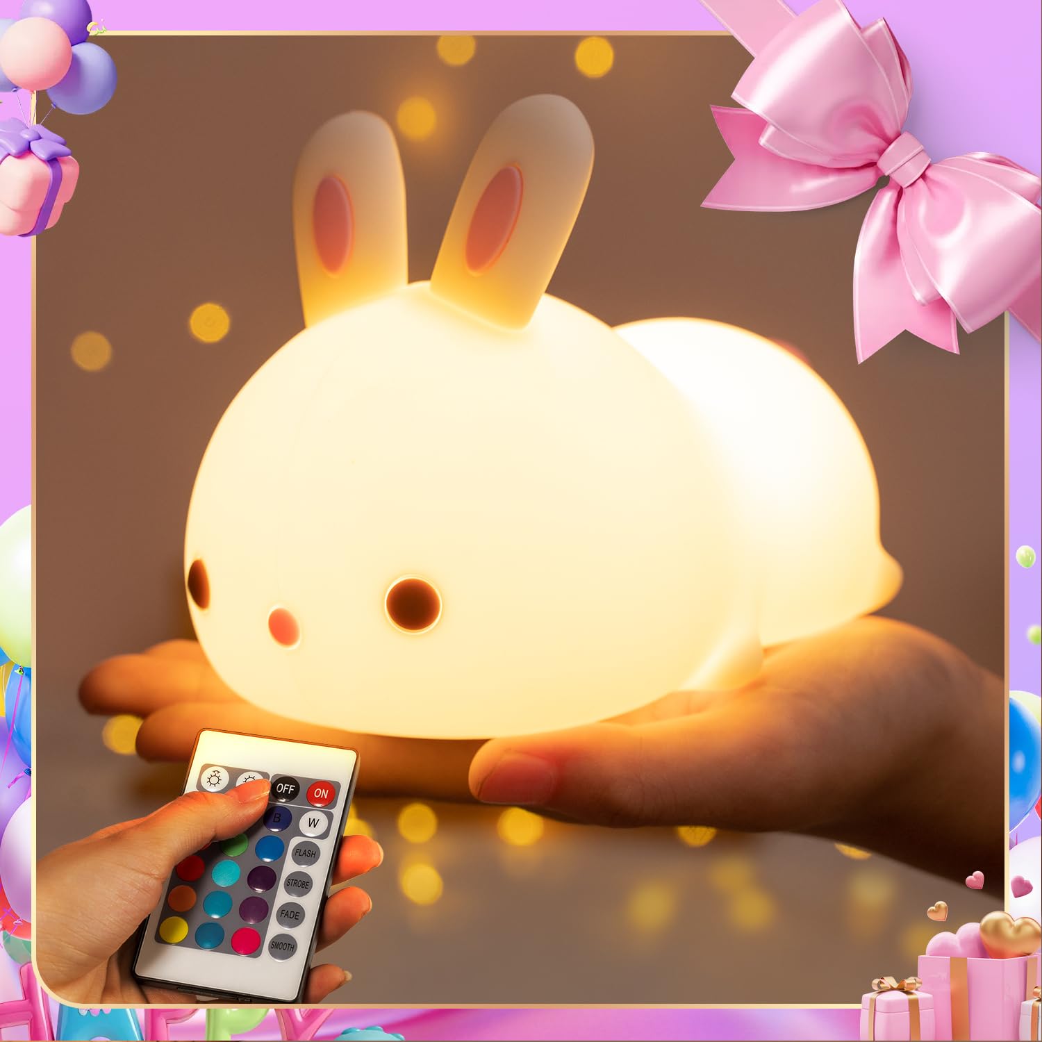 One Fire Cute Night Light+Gifts for Teen Girls, Remote+16 Colors Teen Girl Gifts for Girls,TAP FOR FUN Teen Girl Stuff for Girls Anime Stuff Kids Stuff,Cute Things for Teen Girls Gifts for Teens Gifts