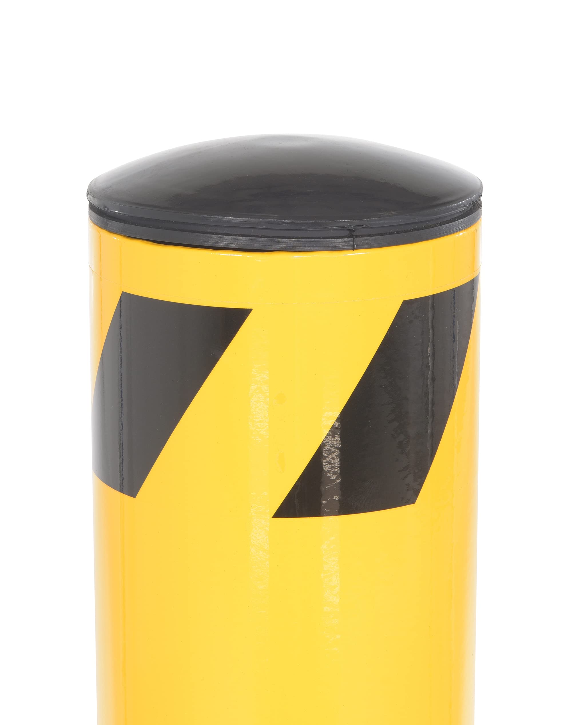 Vestil BOL-48-5.5 Yellow Powder Coat Pipe Safety Bollard, Steel, 5-1/2" OD, 48" Height