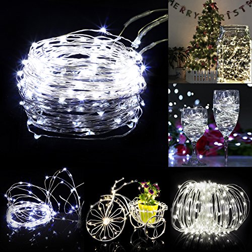 LEDIKON 6 Pack Fairy Lights Battery Operated String Lights,7.2ft 20 LED Silver Wire Cool White for Wedding,Party Centerpieces,DIY Crafts,Mason Jars Décor