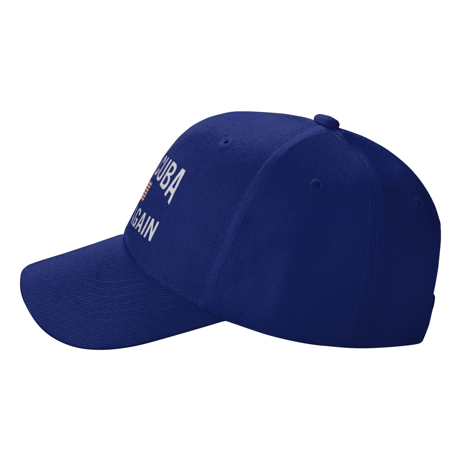 qwumub Make Cuba Great Again Hat Adjustable Baseball Cap for Men Women Red