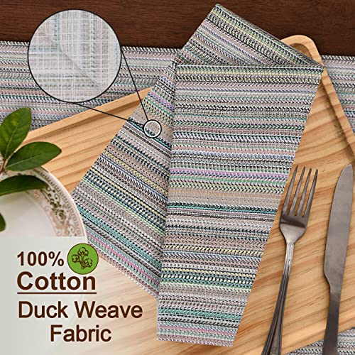 RUVANTI Cloth Napkins Set of 6 Cotton 100%, 18x18 Inches Napkins Cloth Washable, Soft, Absorbent. Cotton Napkins for Parties, Christmas, Thanksgiving, Weddings, Dinner Napkins Cloth - Multi Flower