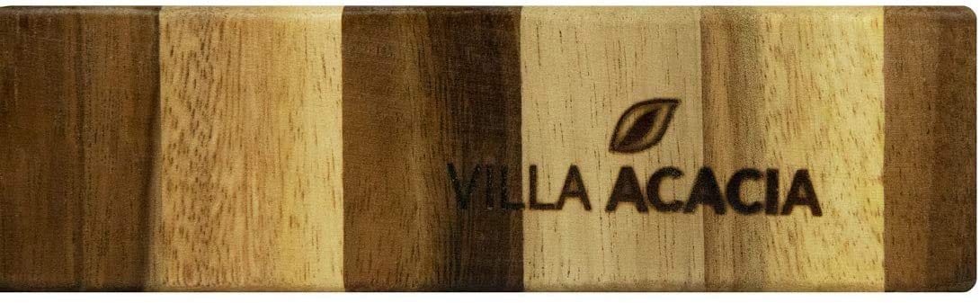 Villa Acacia Extra Large Butcher Block - 24x18 Inch, 2" Thick Wooden Cutting Board