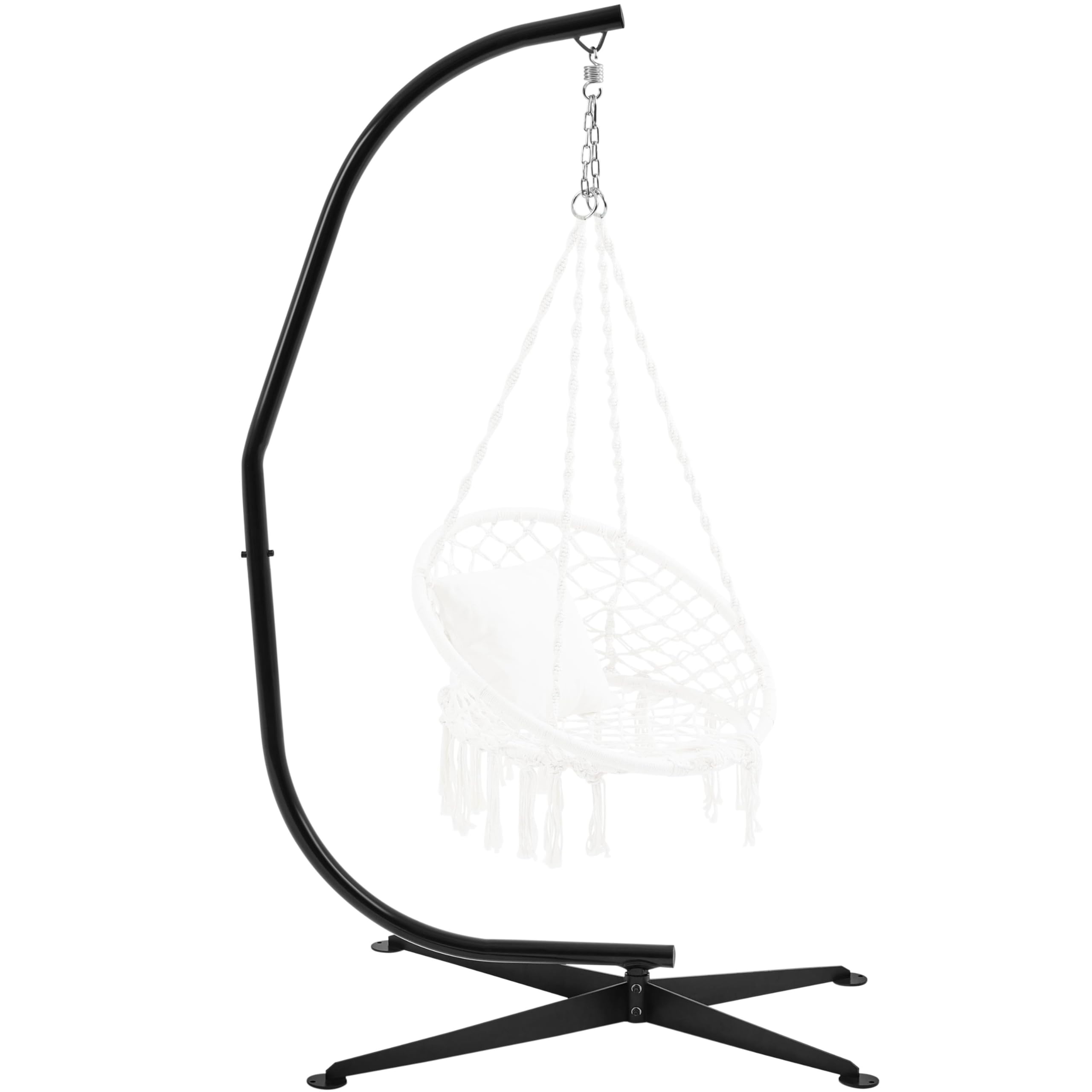 Yaheetech Hammock Chair Stand, C-Stand for Hanging Hammock Chair w/Buckle & S-Shaped Hook - Free Rotation C-Stand Hammock Stand for Hanging Chairs, Swings, Max.Weight Capacity 300Lb