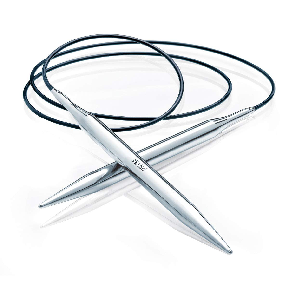 Prym 40" Circular Brass, 10mm Knitting Needles, Silver