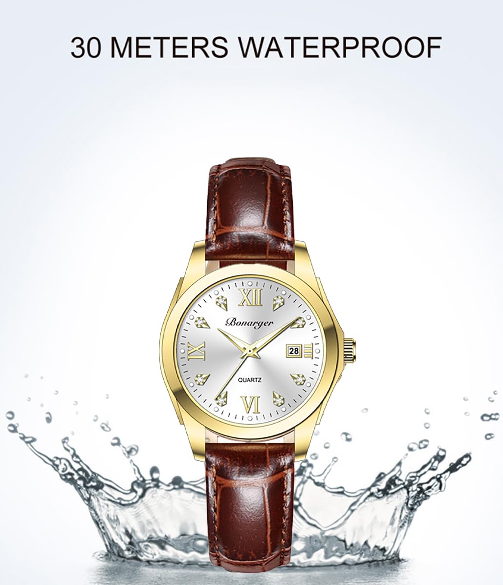 BESTKANG Vintage Women Watches Roman Numerals Dress Watch Waterproof Watches Leather Watch for Women Quartz Wrist Watch (Blue)